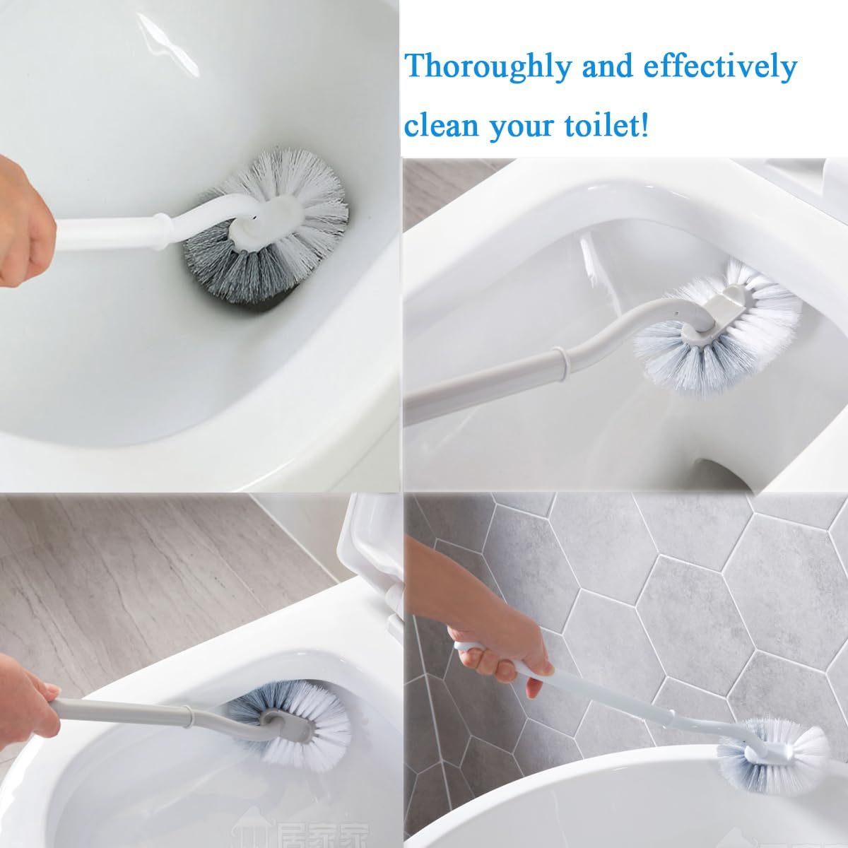 Ryhiac 2 Pack Curved Toilet Bowl Brush Without Holder 1