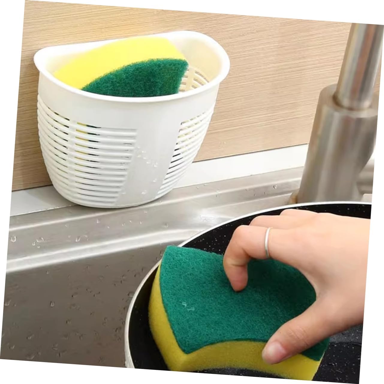 4PCS Wall Storage Basket Drainage Bathroom Organizer 1