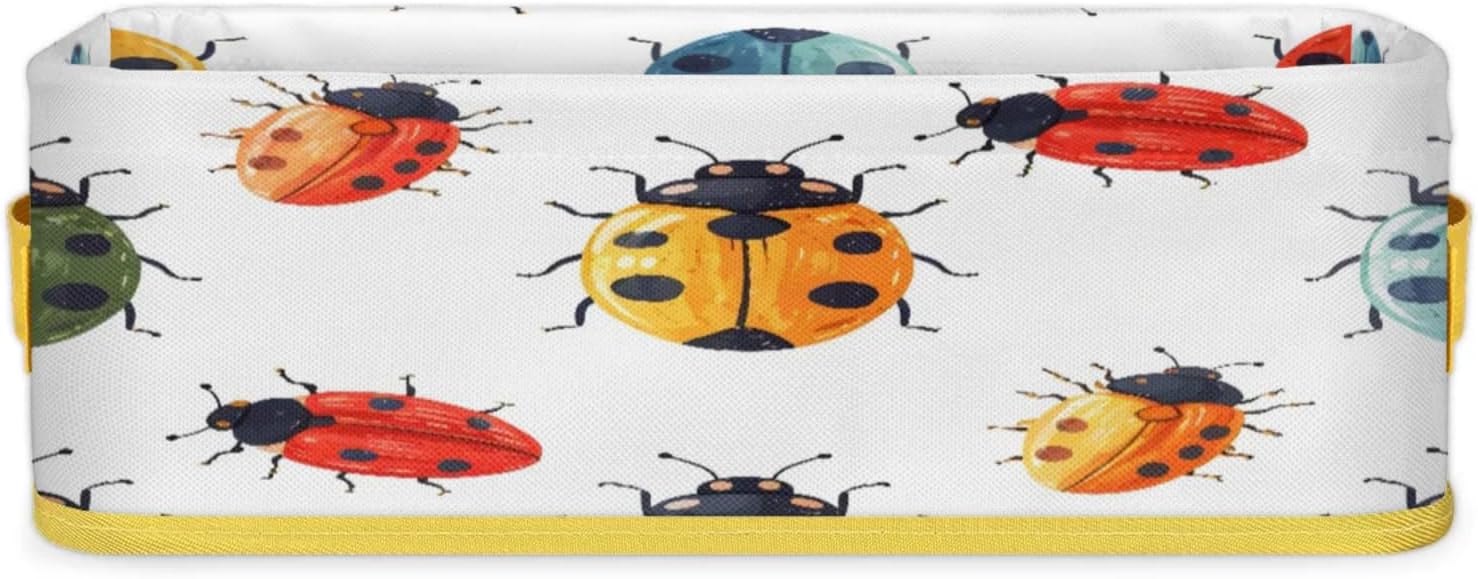Cute Ladybird Toilet Paper Basket with Handles
