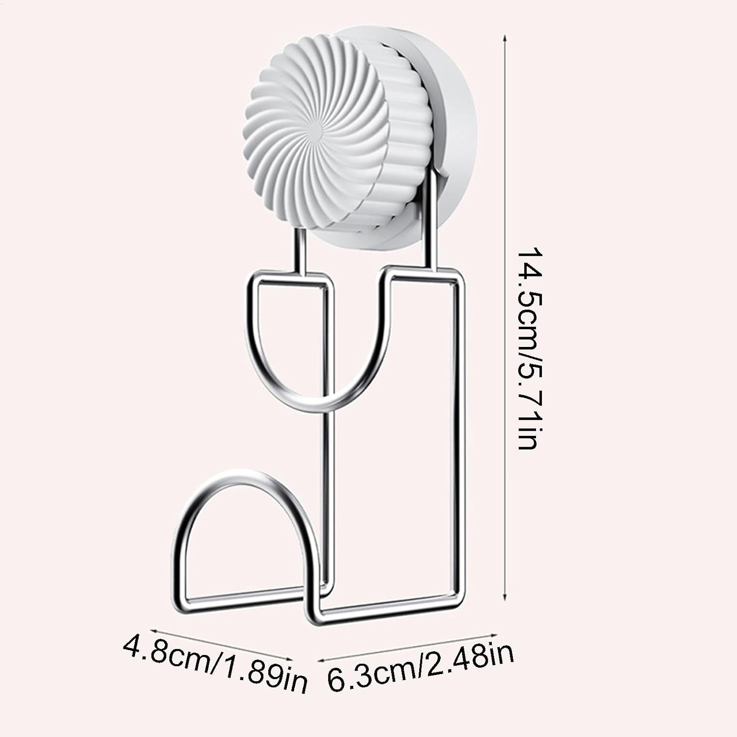 Rotating Suction Cup Shower Hook for Towels and Toiletries