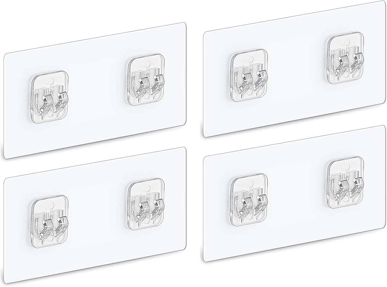 4 Pack Shower Caddy Adhesive Hooks No Drilling Strong Durable
