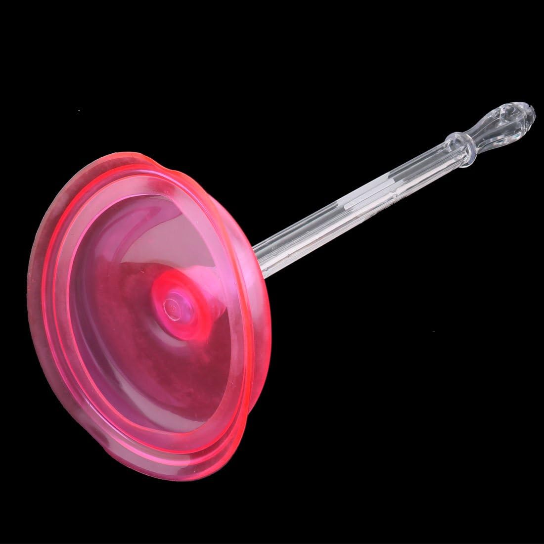 Uxcell Pink Plastic Handle Toilet Plunger