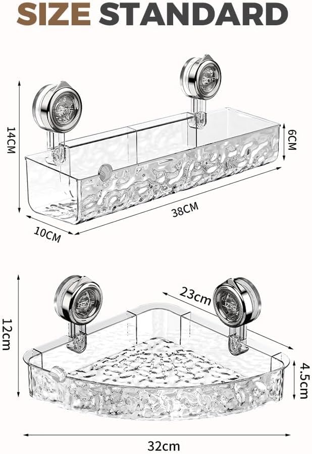 Corrugated Suction Cup Storage Rack with Glacier Pattern