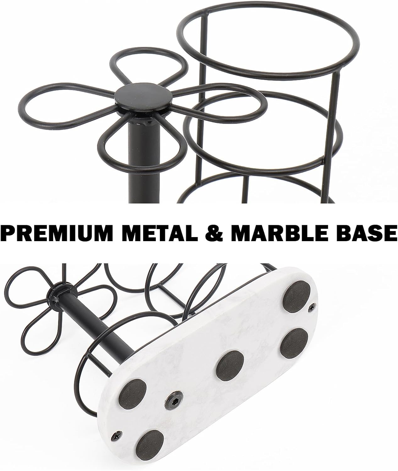 HarJue Matte Black Toothbrush Holder Stand
