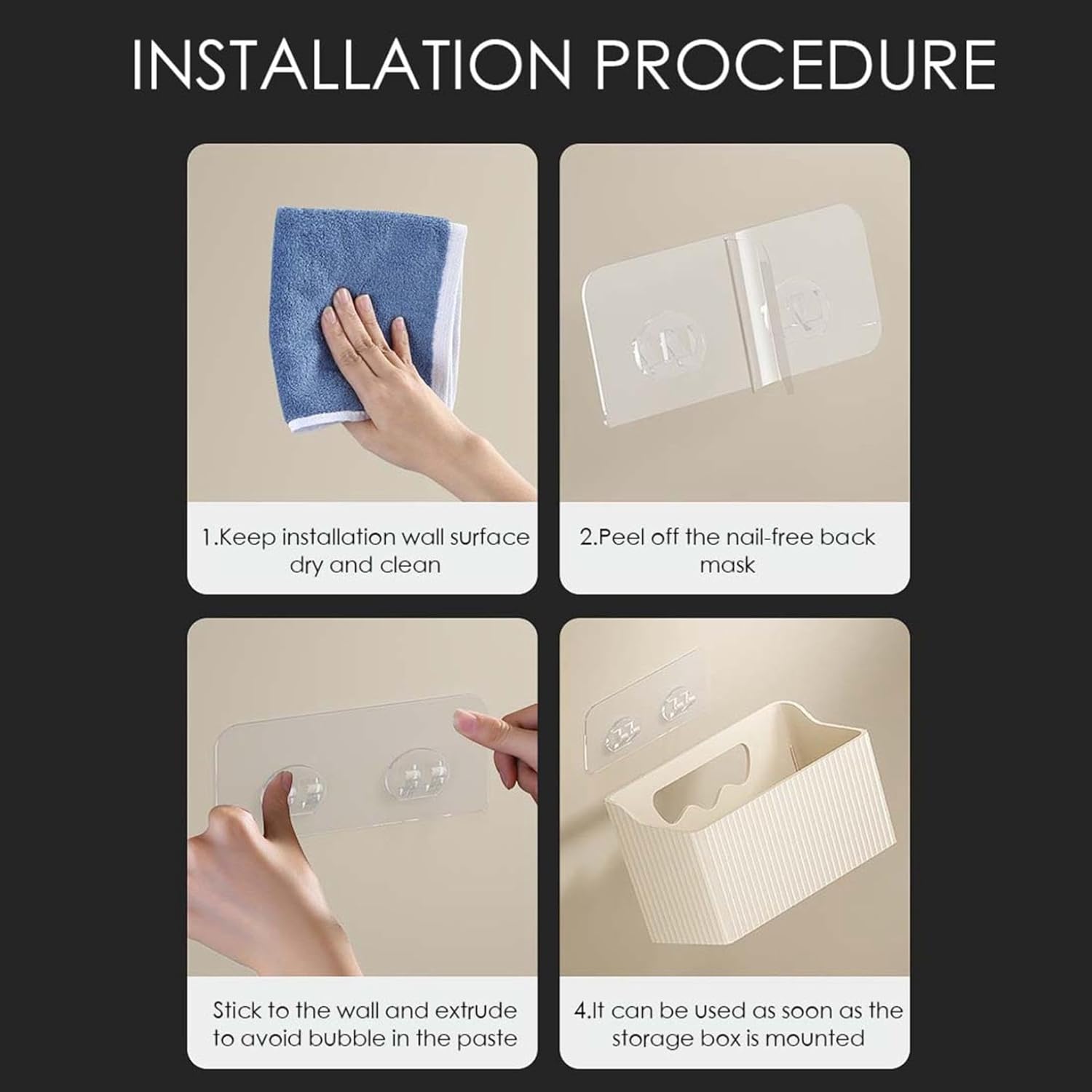 Wall Mounted Storage Organizer for Bathroom and Kitchen