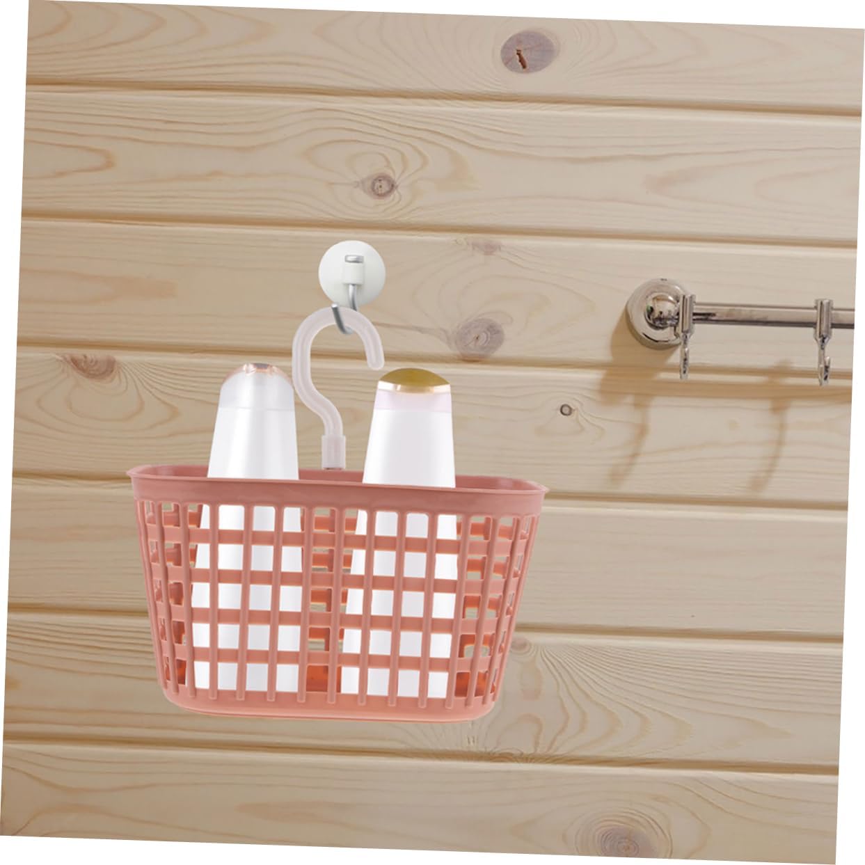 SOLUSTRE 2pcs Wall Mounted Plastic Shower Basket