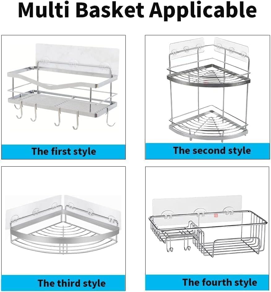 14pcs Heavy Duty Shower Caddy Adhesive Replacement