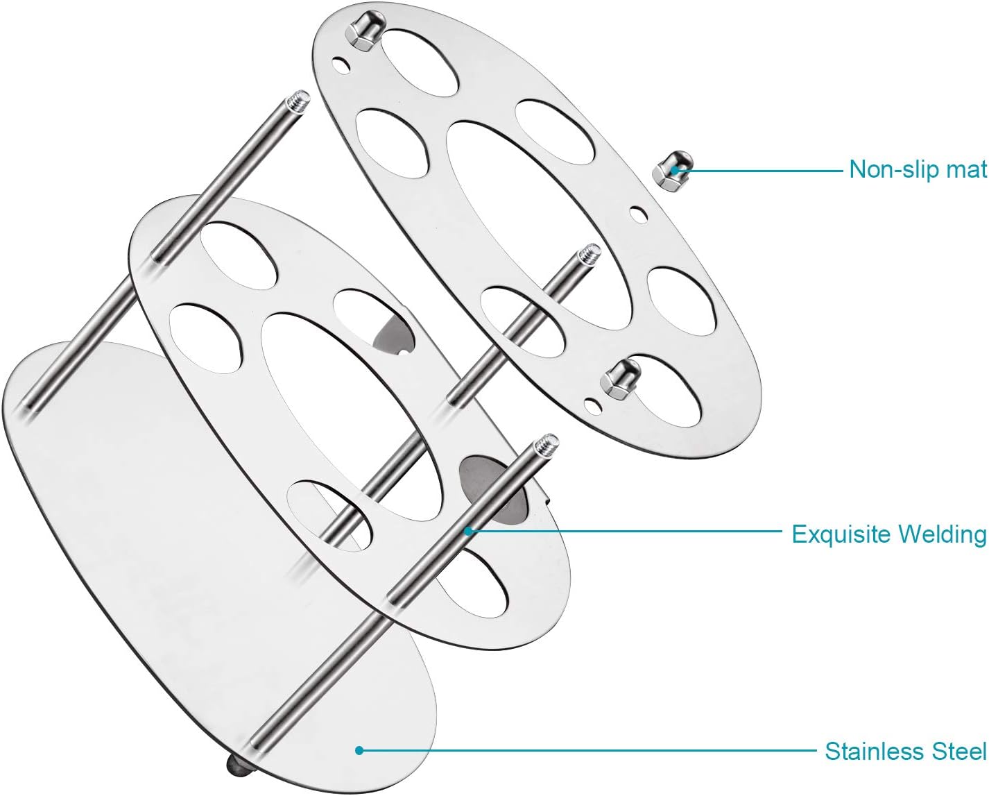Nowyeh Stainless Steel Toothbrush Holder with 6 Slots 1