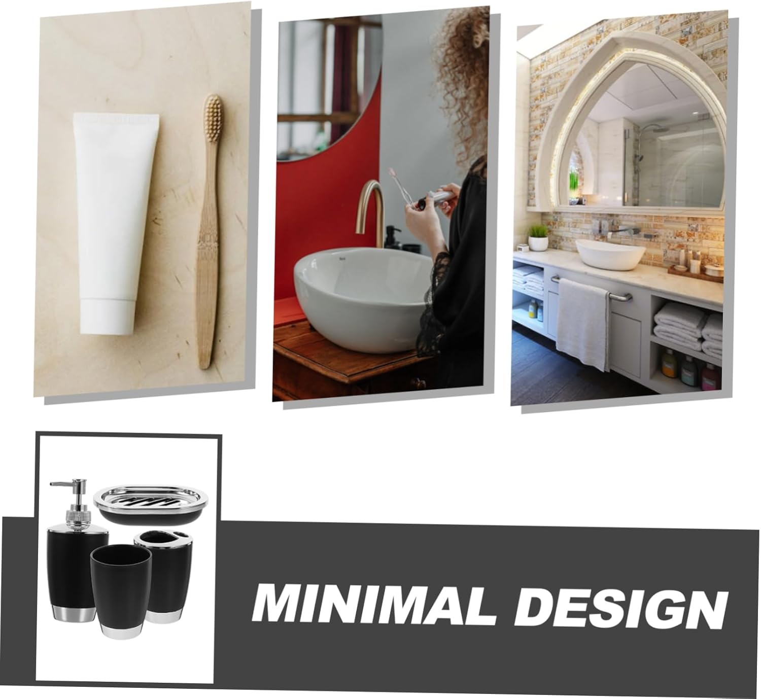 TINEASUR 4PCS Bathroom Accessories Set