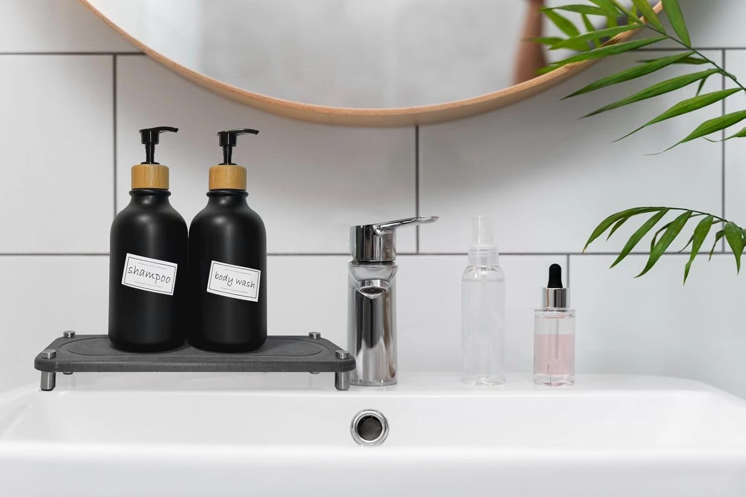 Matte Black Bathroom Accessories Set 7pcs