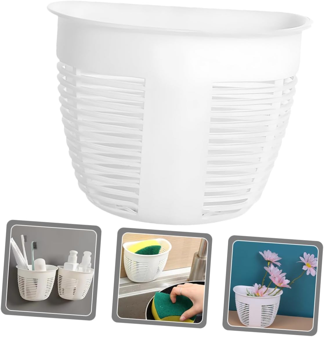 4PCS Wall Storage Basket Drainage Bathroom Organizer 1