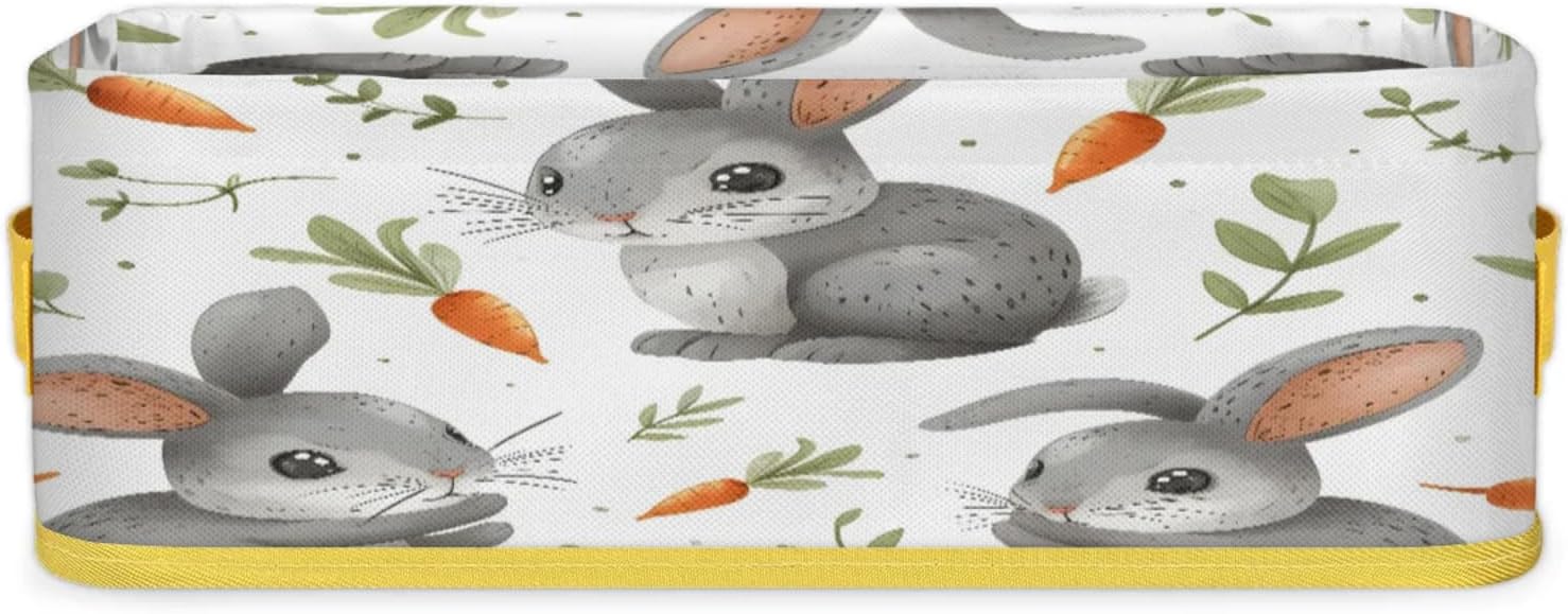Snatocys Easter Rabbit Carrot Toilet Paper Basket Holder
