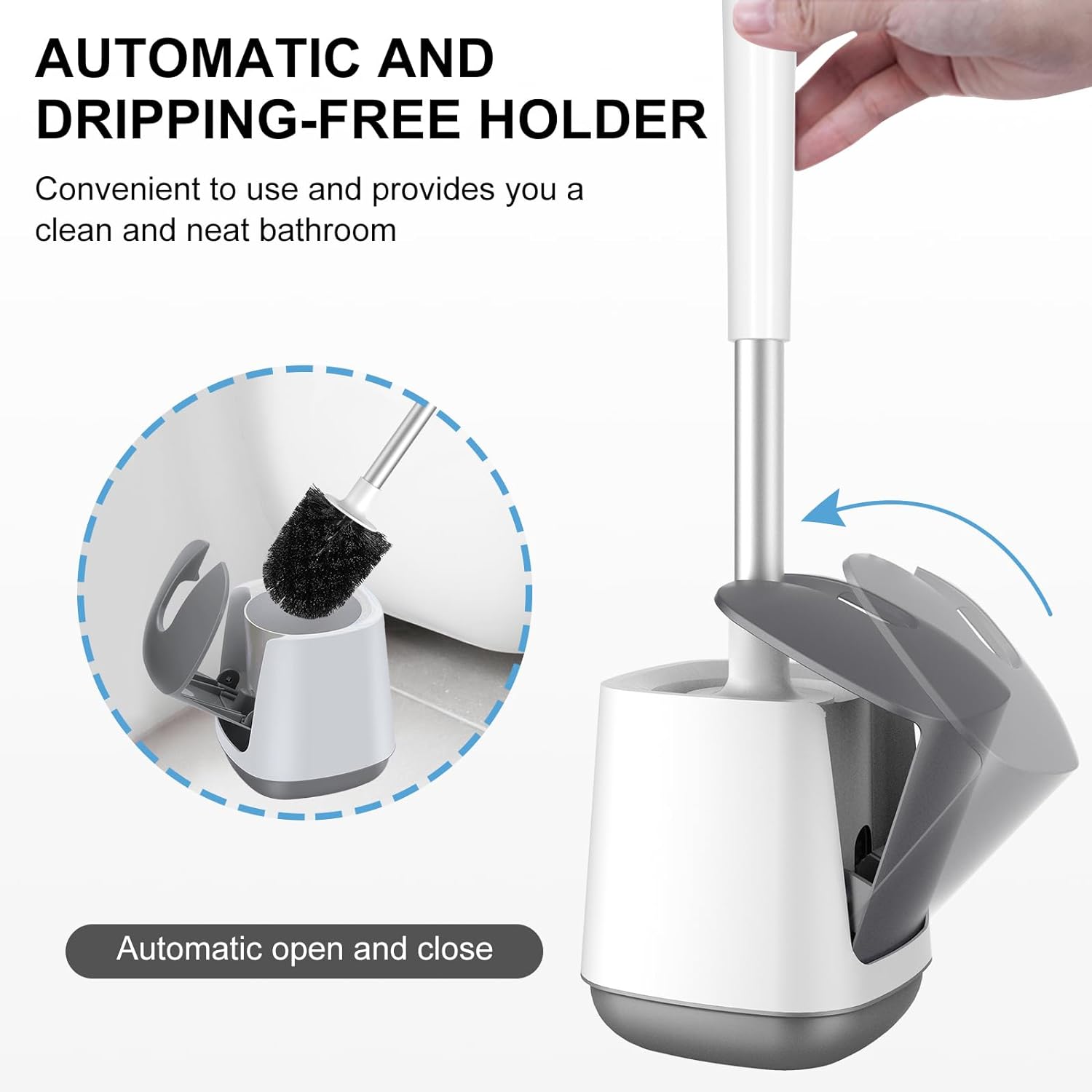 SetSail Toilet Brush 3 Pack with Holder and Bristles