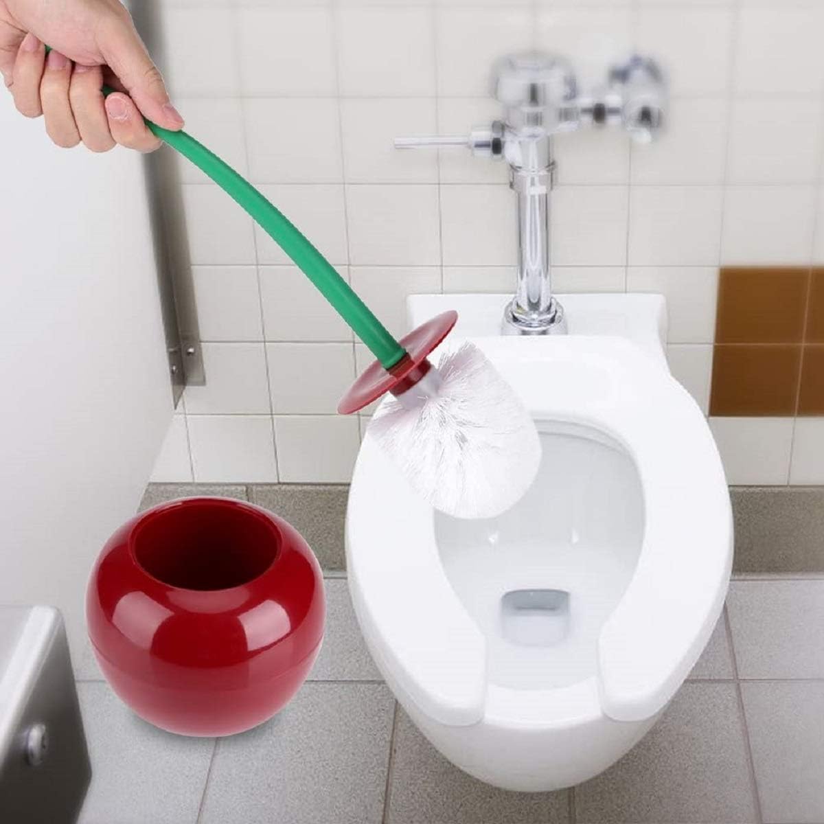 Cherry Shape Toilet Brush Set - Compact and Durable