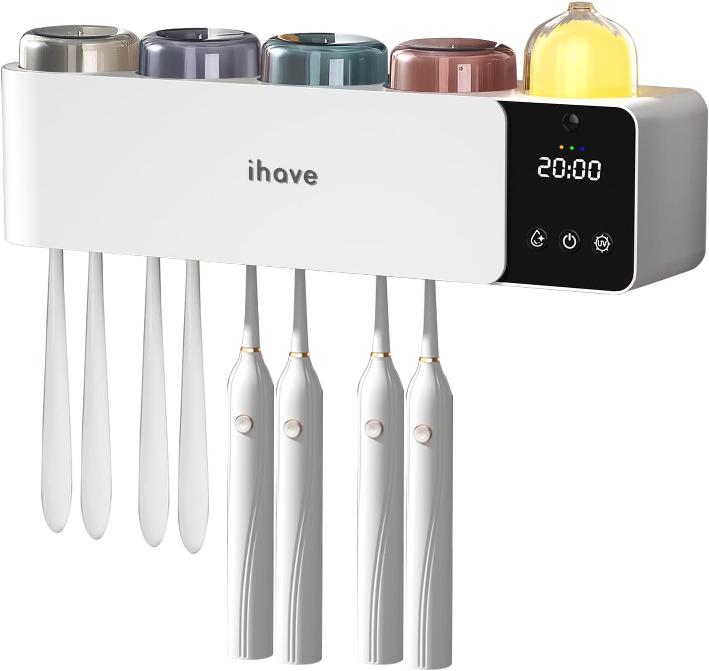 iHave Smart UV Toothbrush Holder with Aromatherapy and Night Light