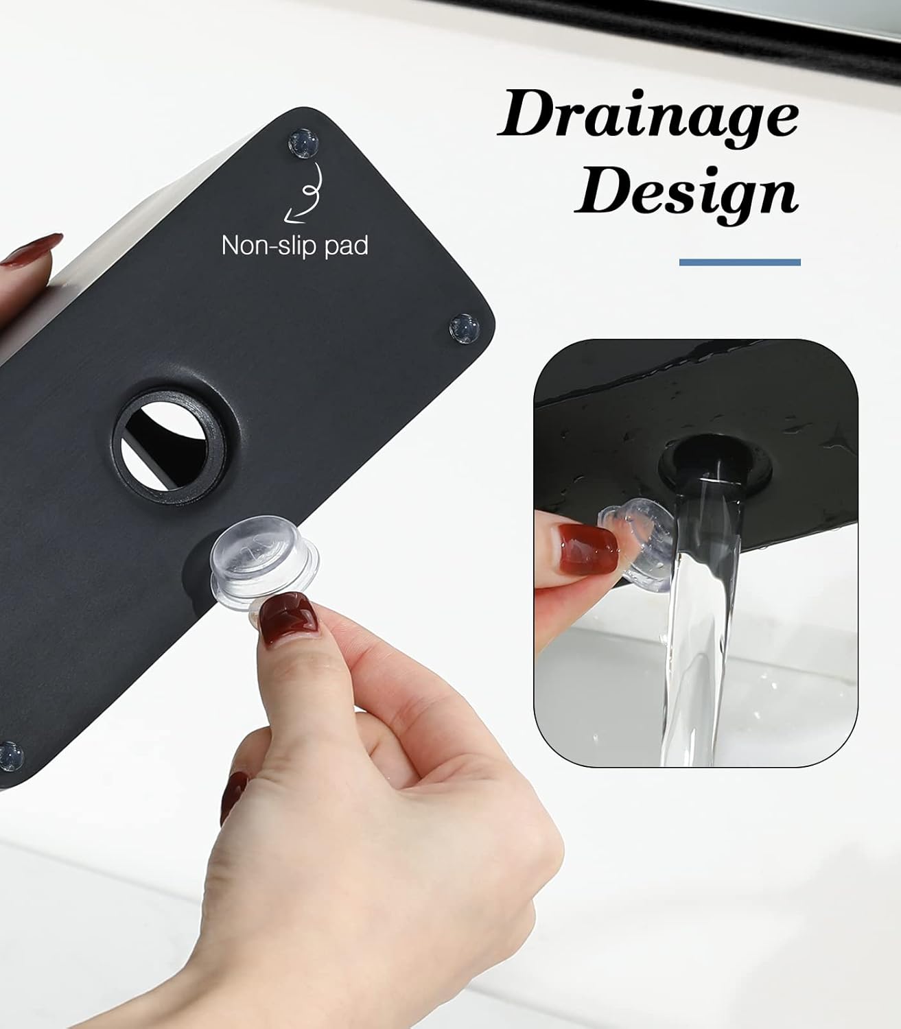 Luxspire Toothbrush Holder - Black 3 Slots