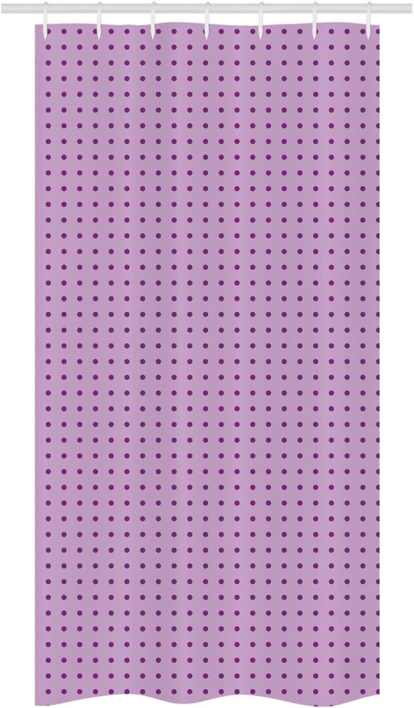 Ambesonne Mauve Stall Shower Curtain Set with Hooks 1