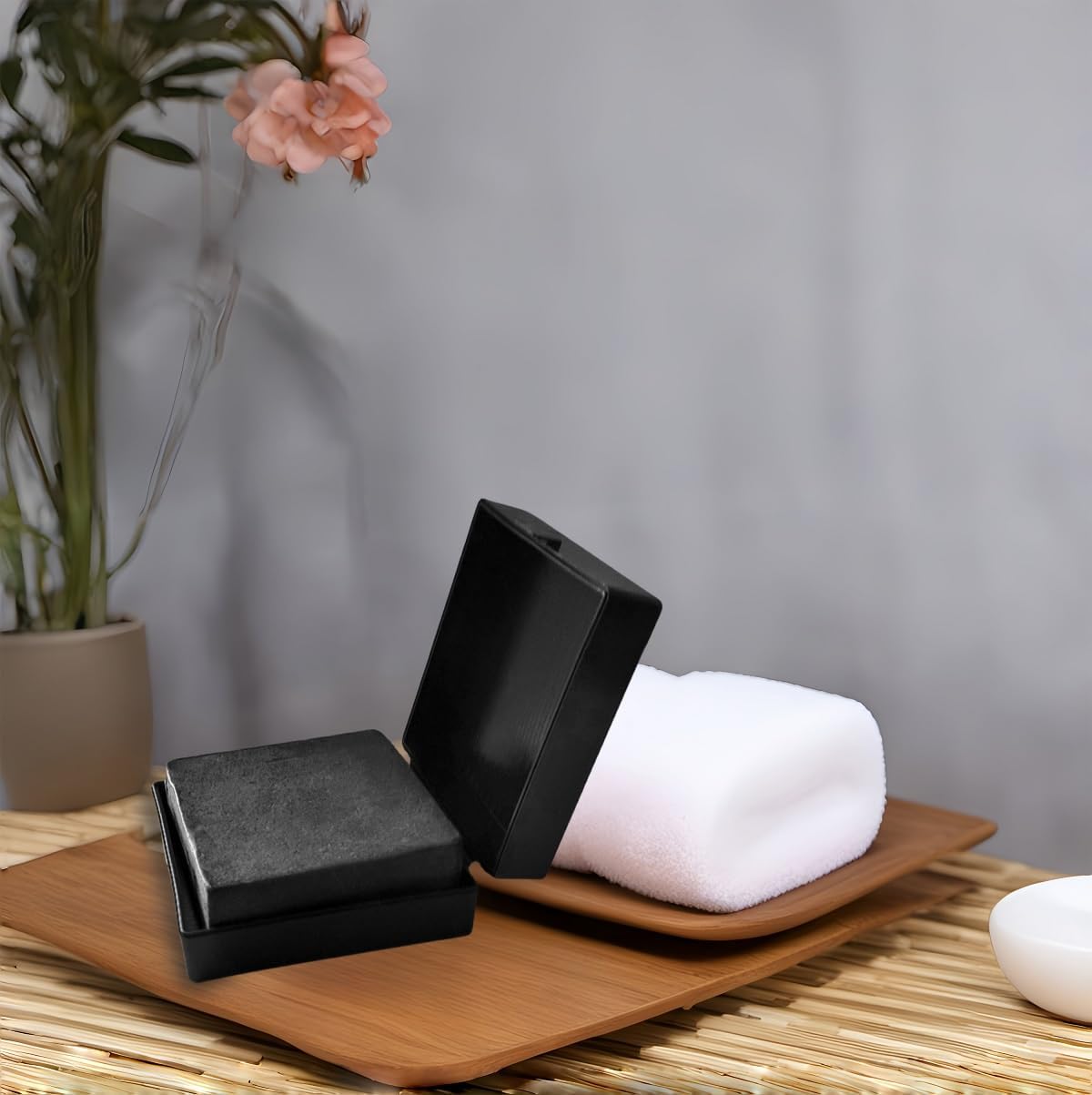 Elimeta 2Pack Square Bathroom Soap Dishes with Lid