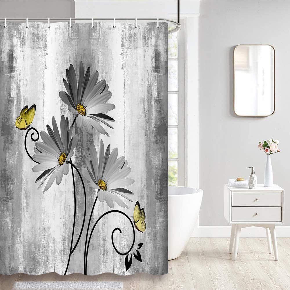 VeiVian Rustic Farmhouse Shower Curtain Set 1
