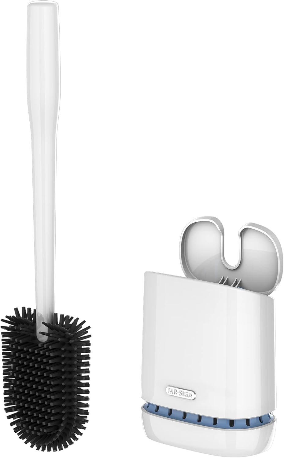 MRSIGA Toilet Brush with Wall Mount Holder 1 Pack