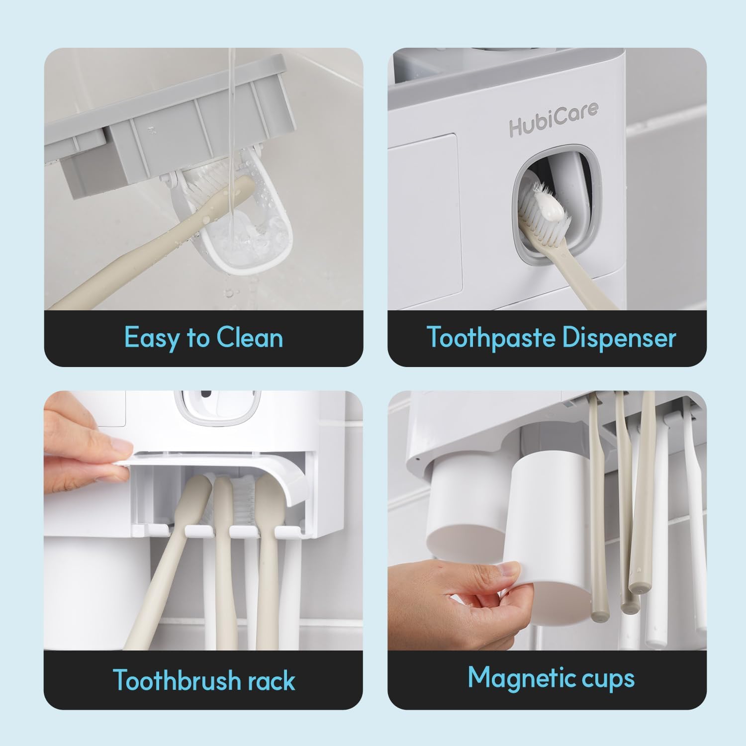 HuBDIC HubiCare Toothbrush Holder with Dispenser