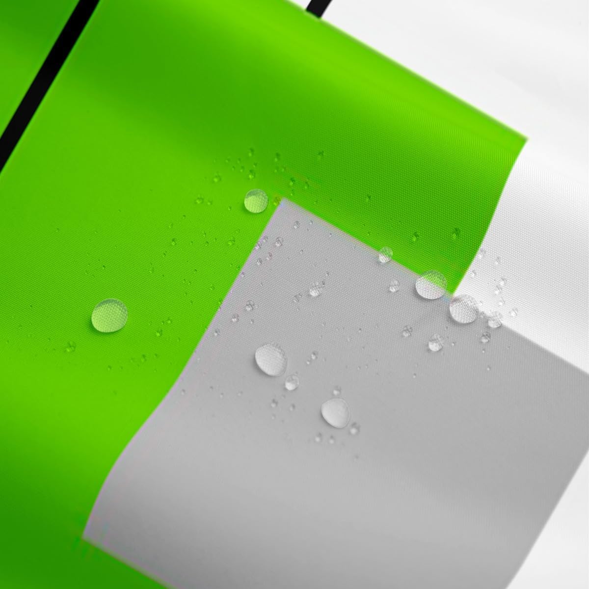 Lime Green Gray Geometric Shower Curtain Set 1