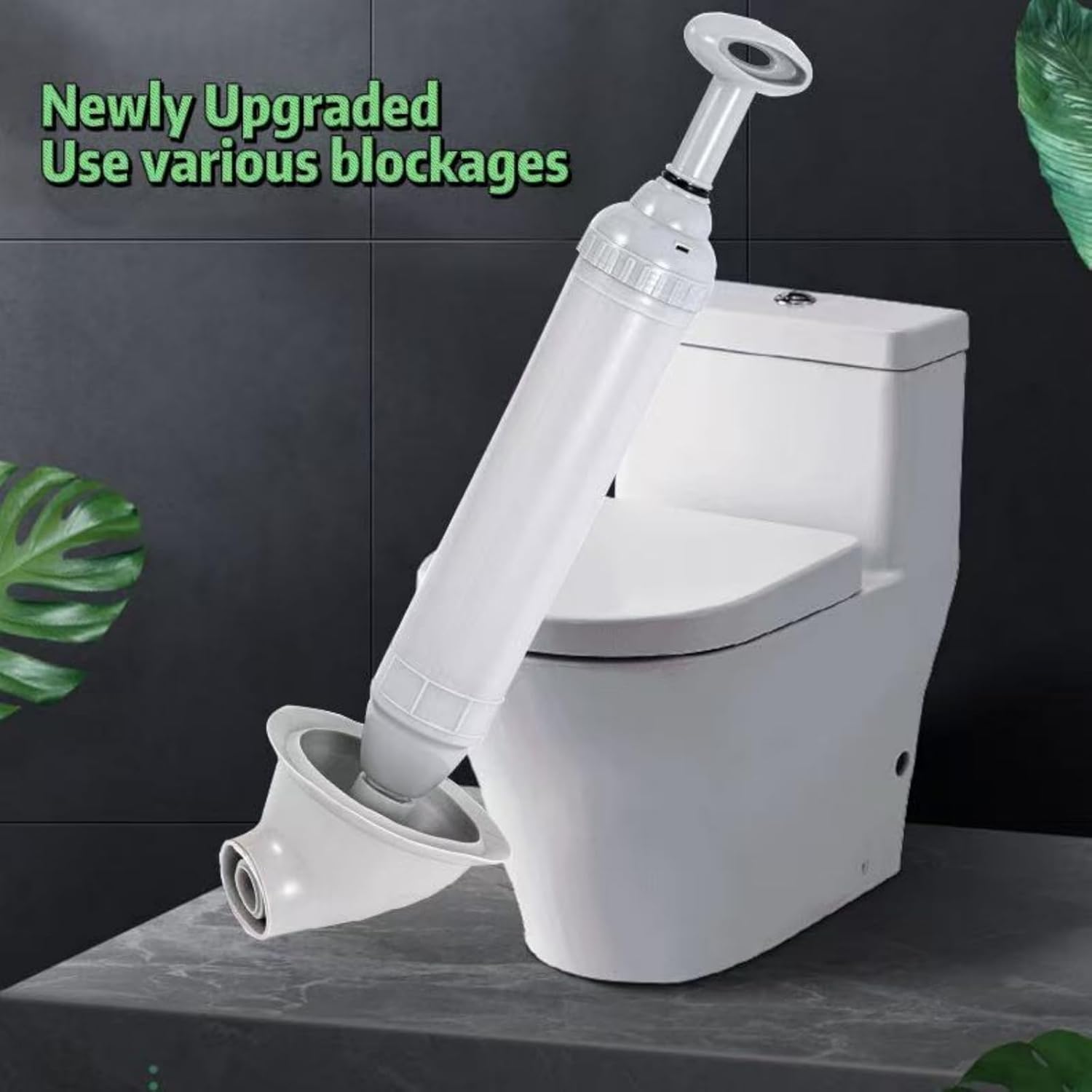 2025 High Pressure Toilet Plunger with Pink Design