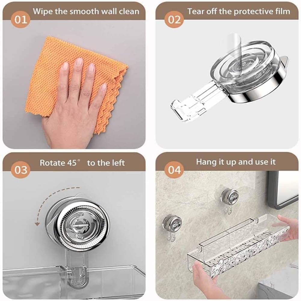 Corrugated Suction Cup Storage Rack with Glacier Pattern