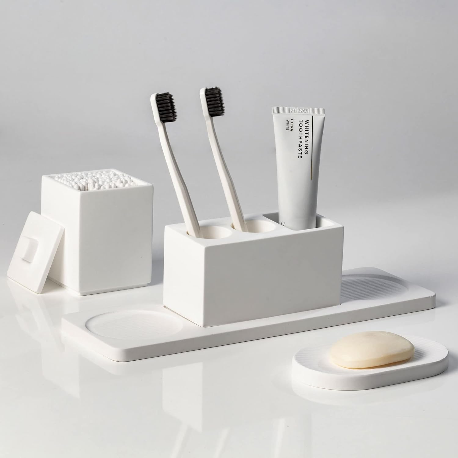 AUSAULAC Ceramic Toothbrush Holder Set for Bathroom