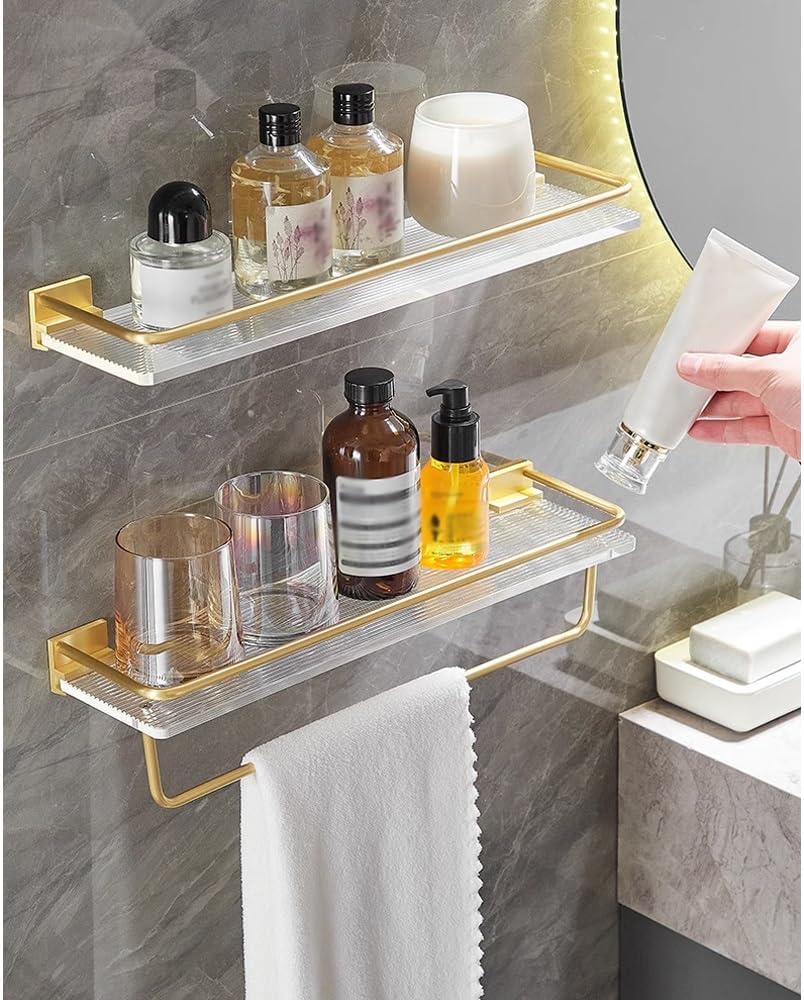 BAHELS Floating Wall Mounted Shower Caddy Shelf 30cm