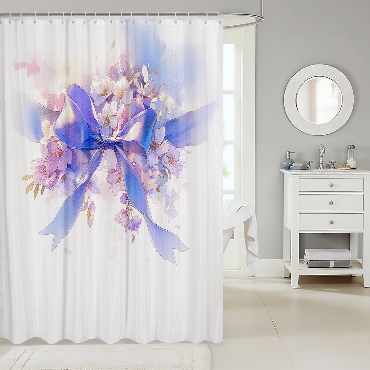 Feelyou Dreamy Princess Shower Curtain Set 72x78