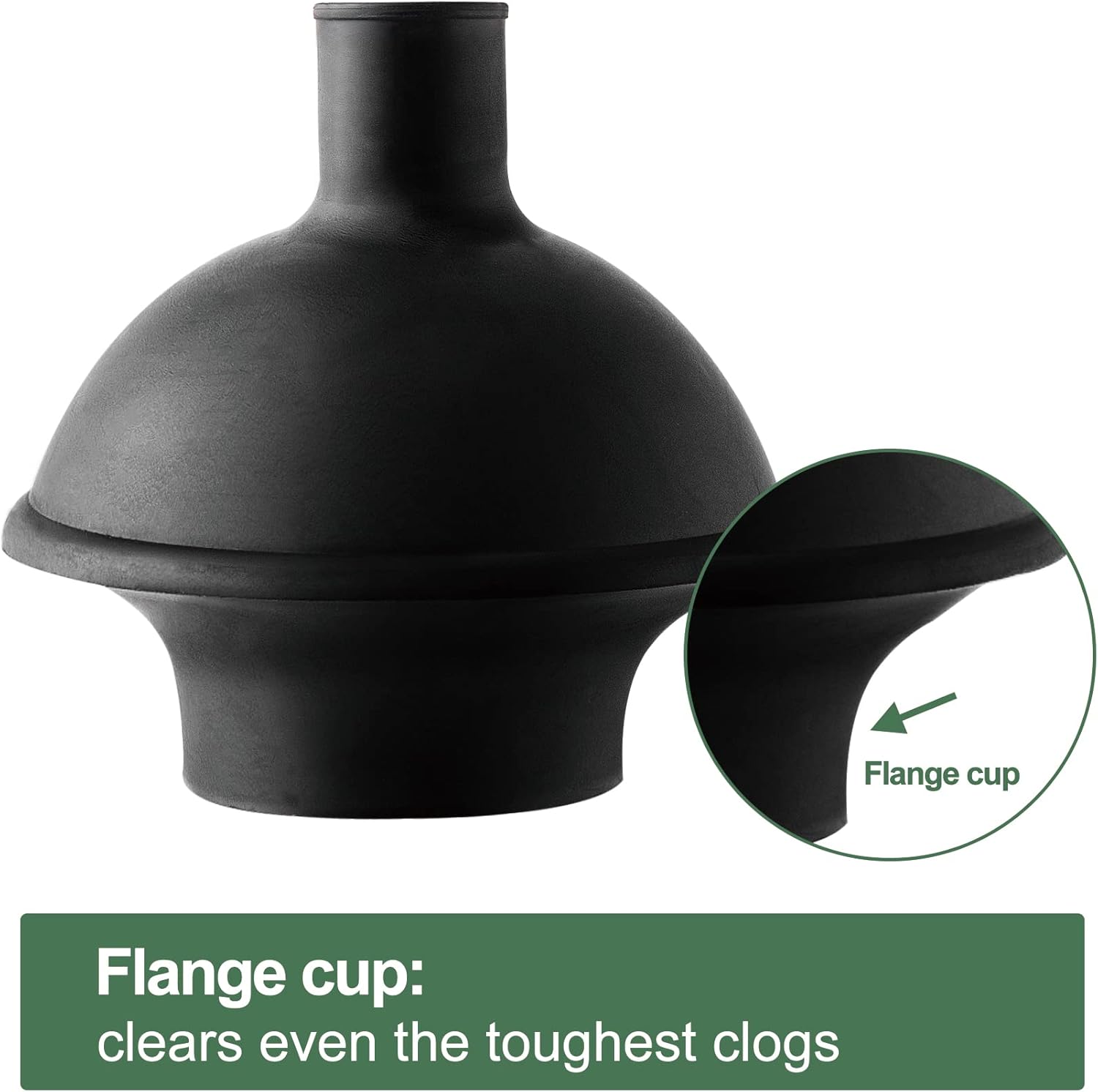 Eyliden 2 in 1 Toilet Plunger and Brush Set with Holder Black
