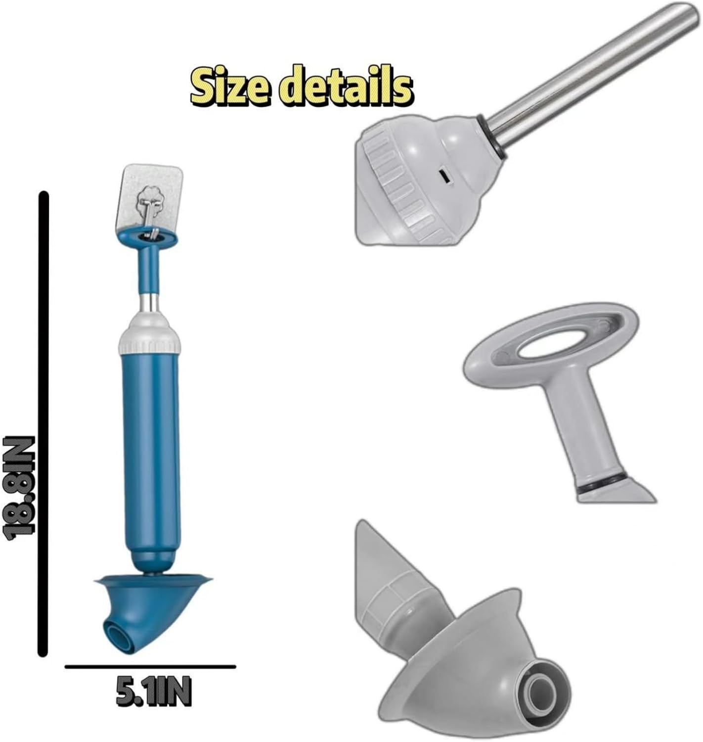 2025 High Pressure Toilet Plunger with Pink Design