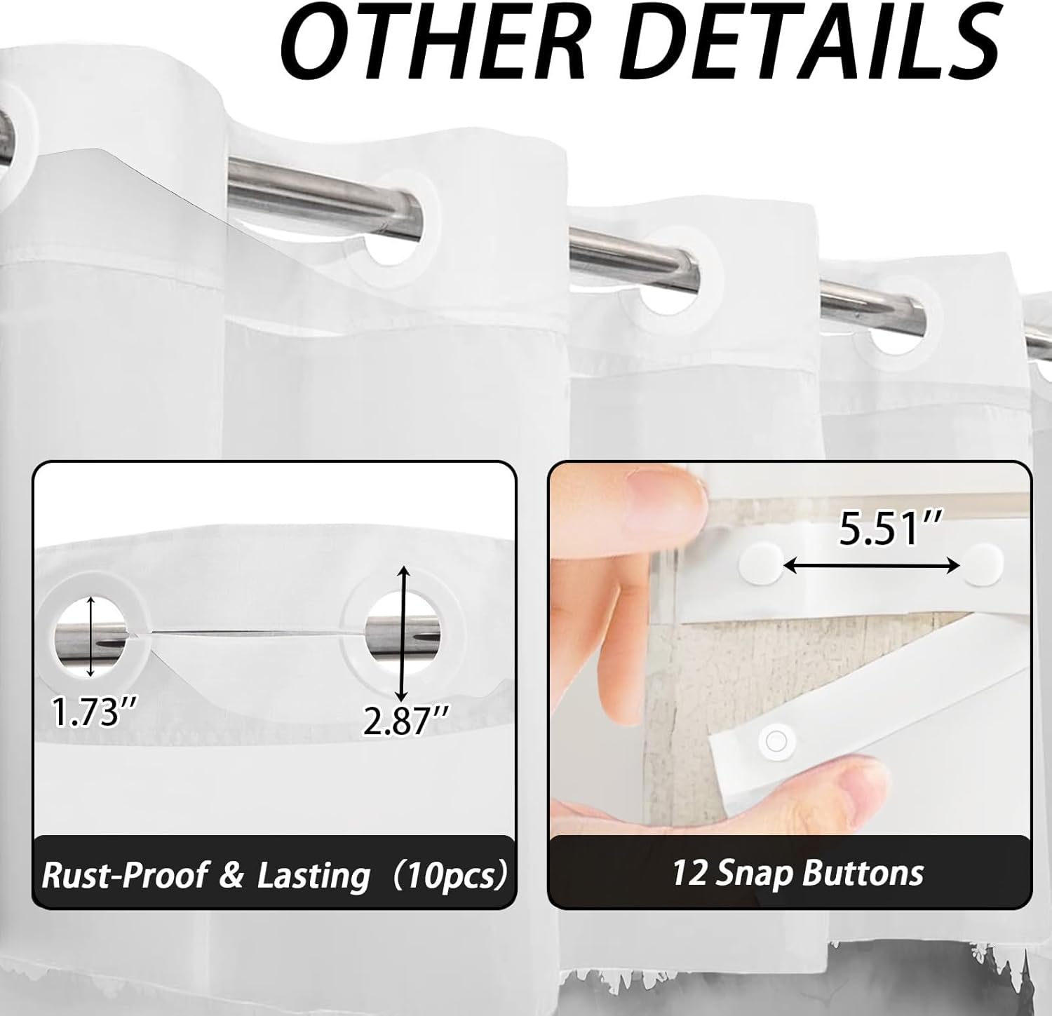 Forest Hookless Shower Curtain with Snap in Liner Set