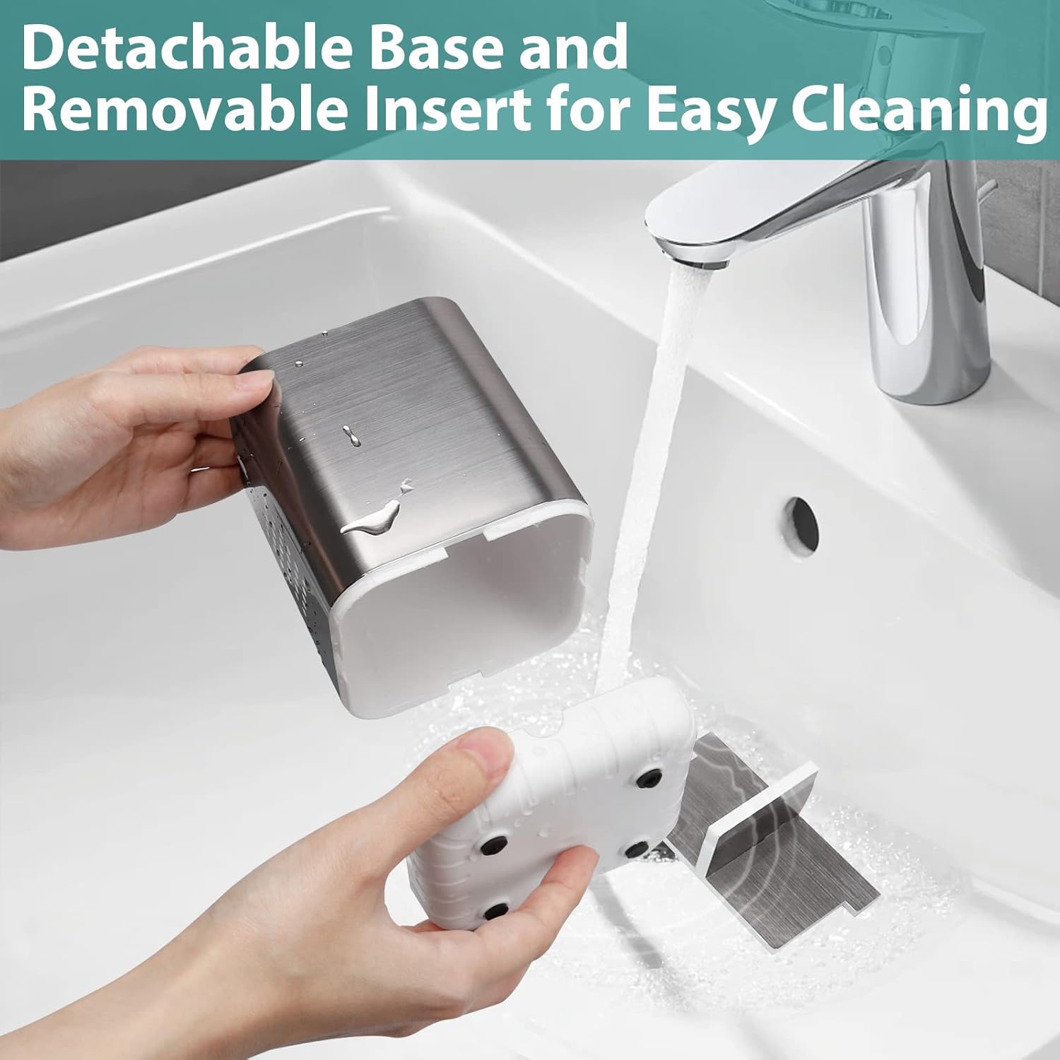 Boperzi 3-Slot Toothbrush Holder with Drainage and Divider