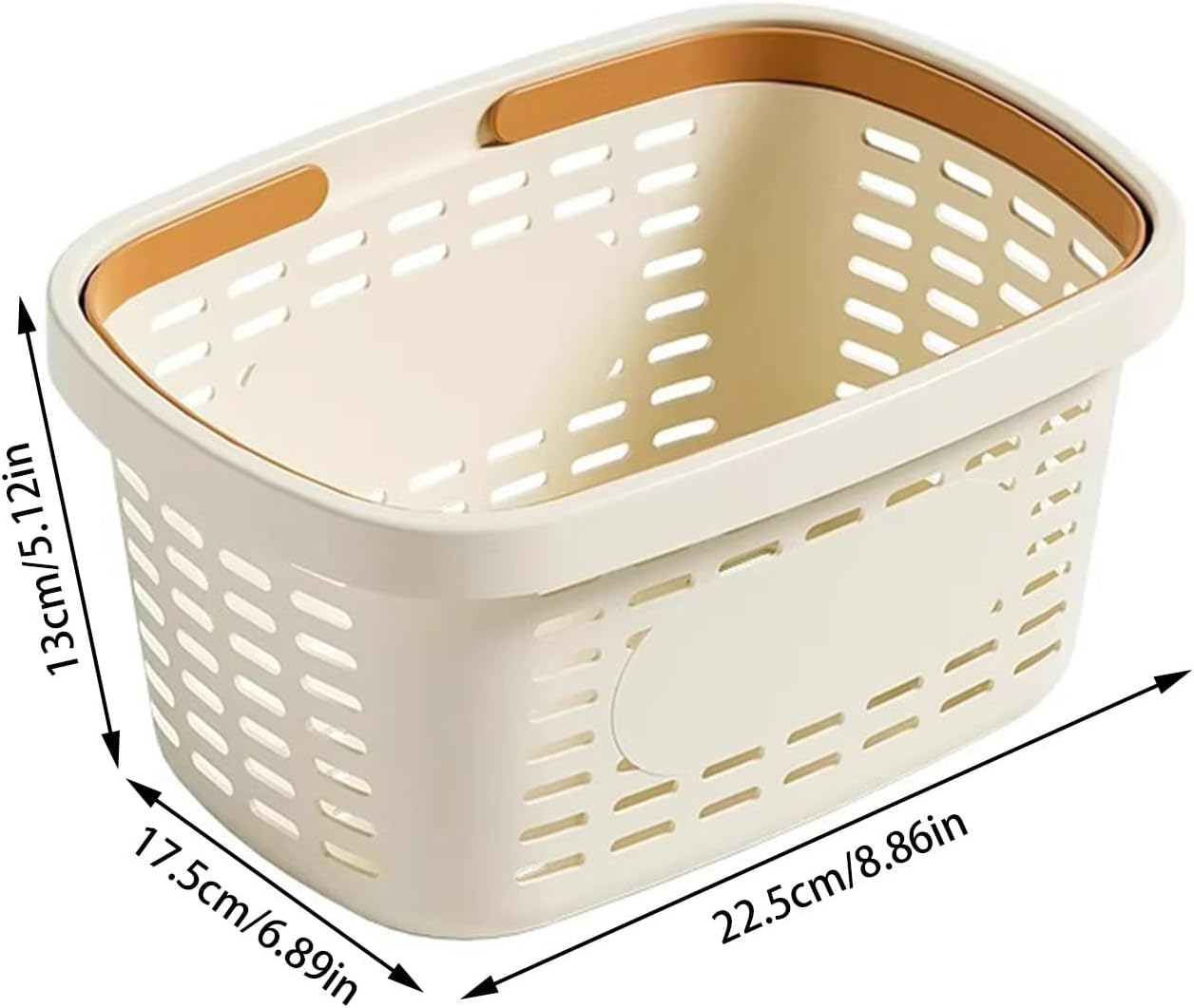 Plastic Bathroom Storage Basket with Handle and Drainage