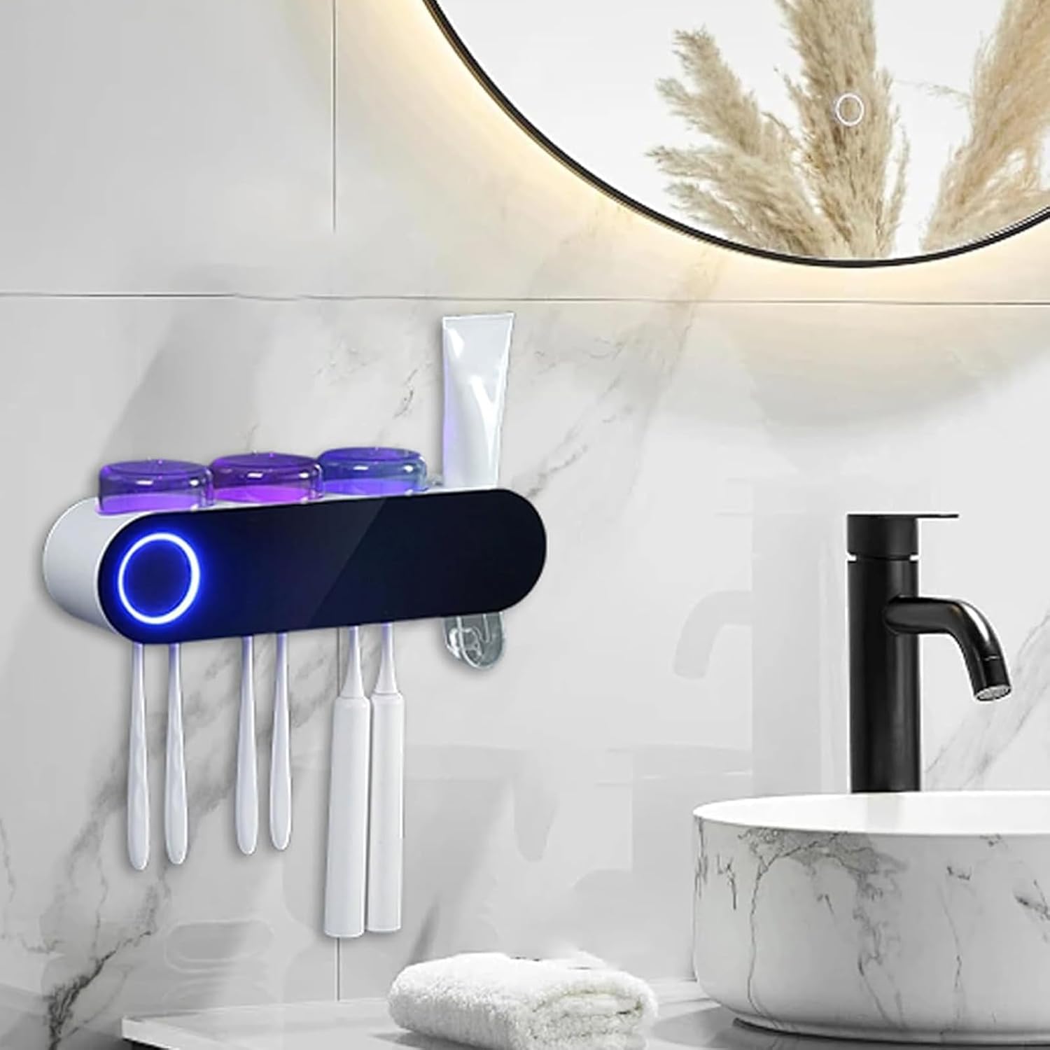 LALFENNB Smart Toothbrush Holder with Dispenser