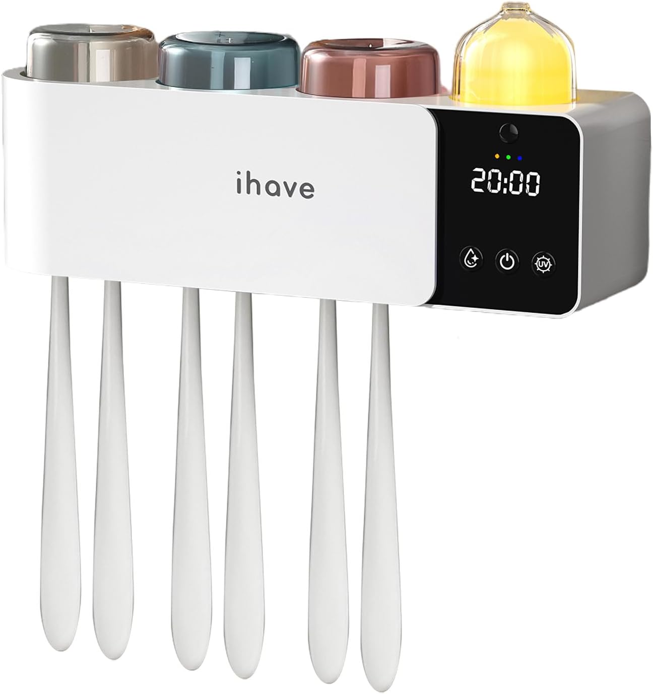iHave UV Toothbrush Sanitizer and Holder with Aromatherapy and Night Light