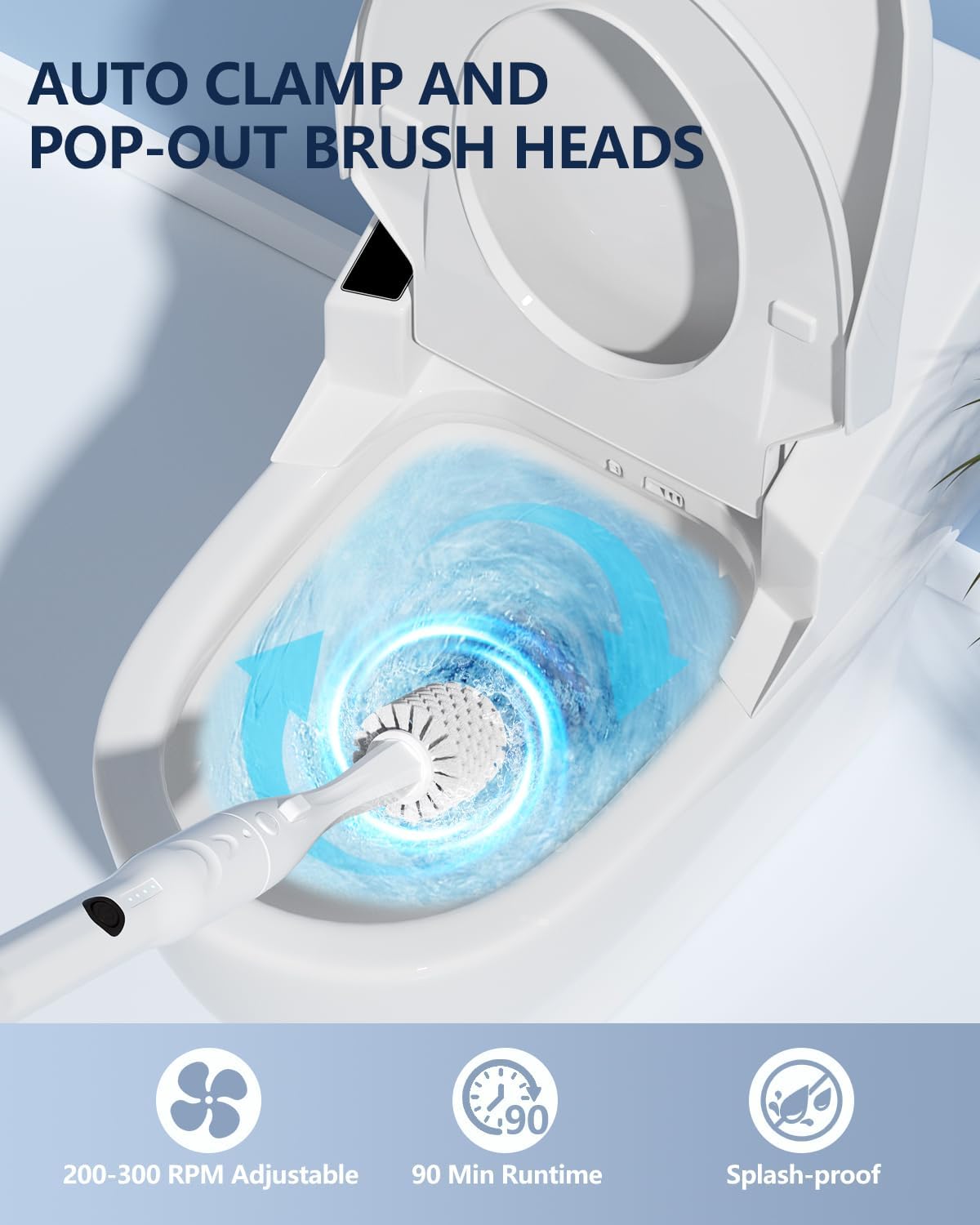 Leebein 8-in-1 Electric Toilet Brush Set with 6 Refills 1