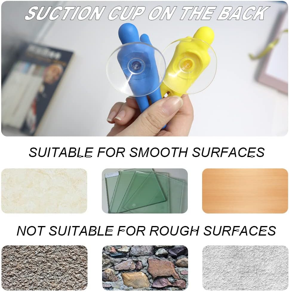 6 Colorful People Toothbrush Holders With Suction Cup