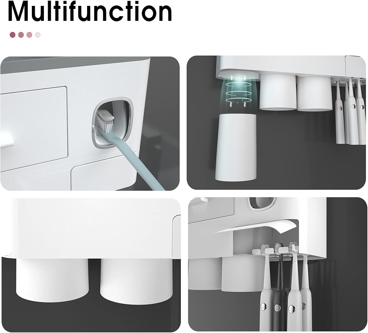iHave Wall Mounted Toothbrush Holder with Dispenser 1