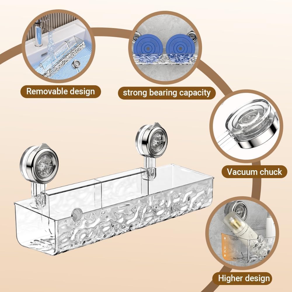 Corrugated Suction Cup Storage Rack with Glacier Pattern