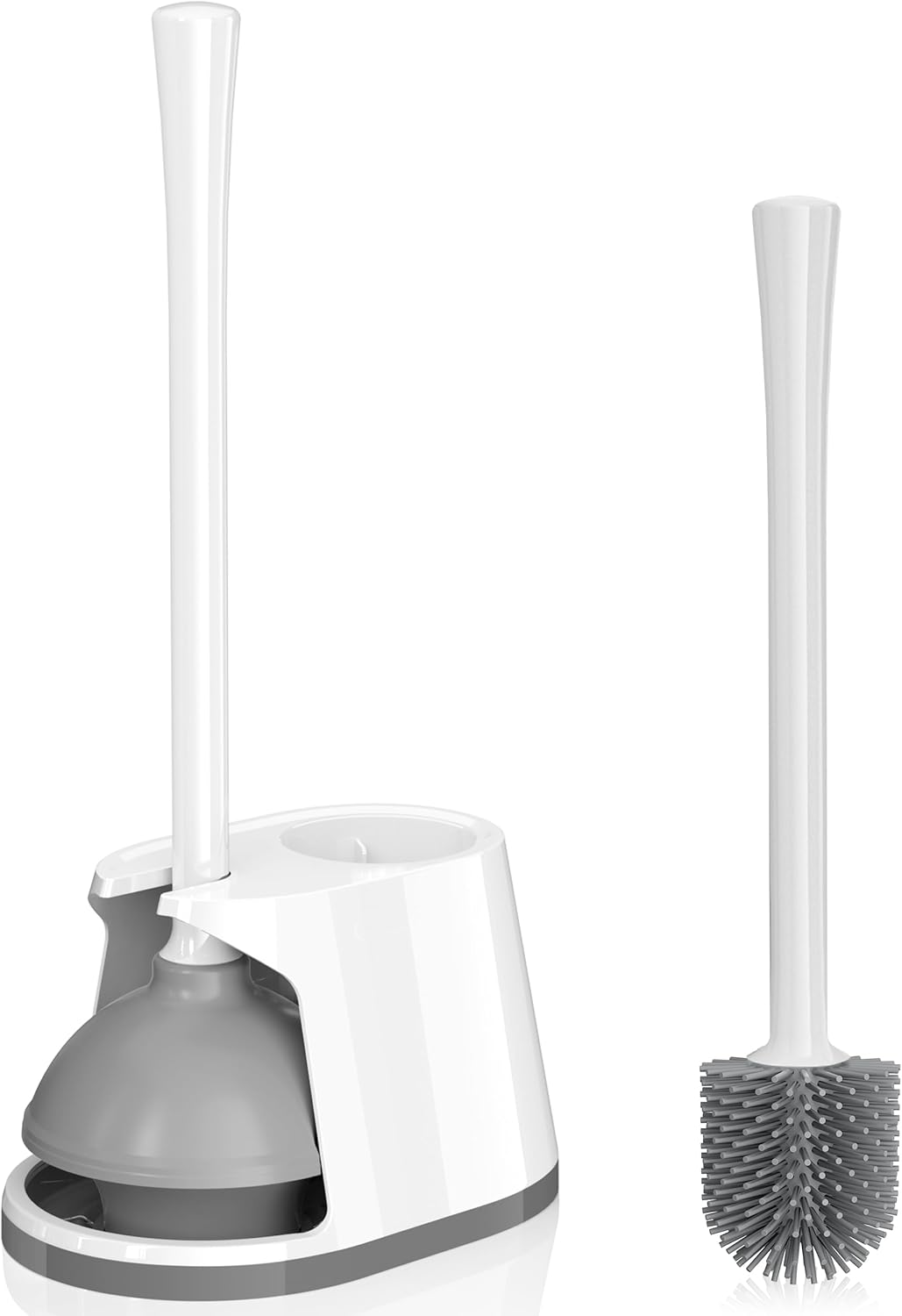 TRENTI 2-in-1 Toilet Plunger and Brush Set with Holder