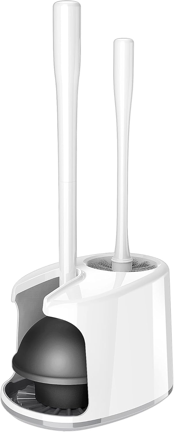 MRSIGA Toilet Plunger and Brush Set with Holder