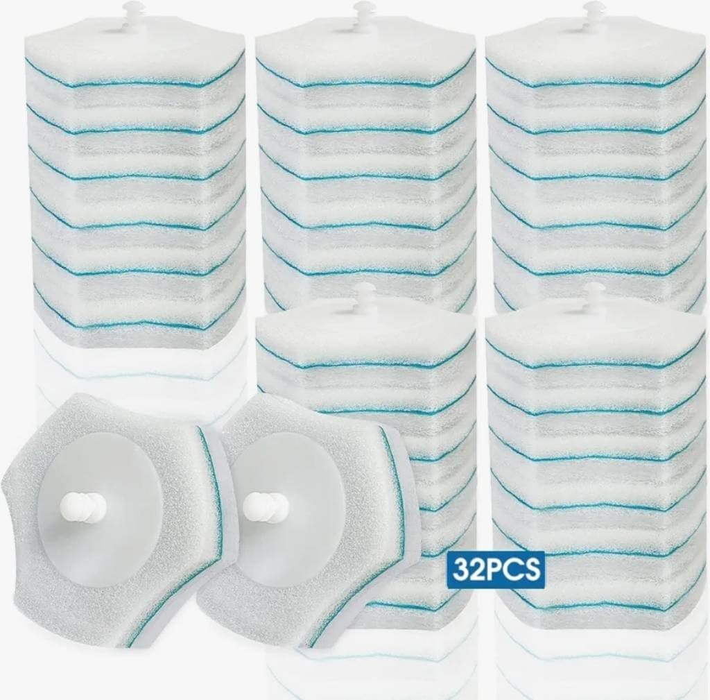 BALORIZ Toilet Brush Refills 32 Count for Deep Cleaning 1