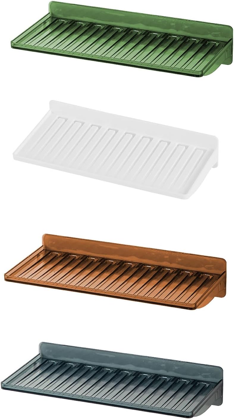 White Perforated Bathroom Storage Rack Organizer
