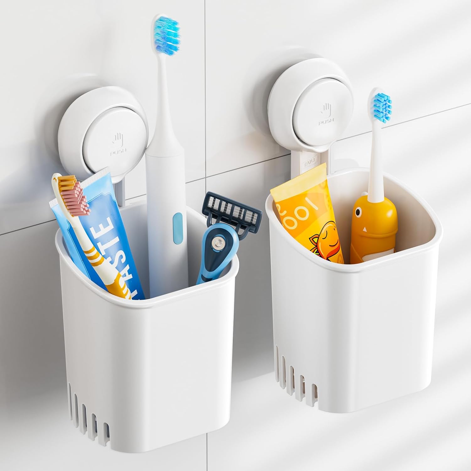 TAILI Suction Toothbrush Holder 2 Pack 1
