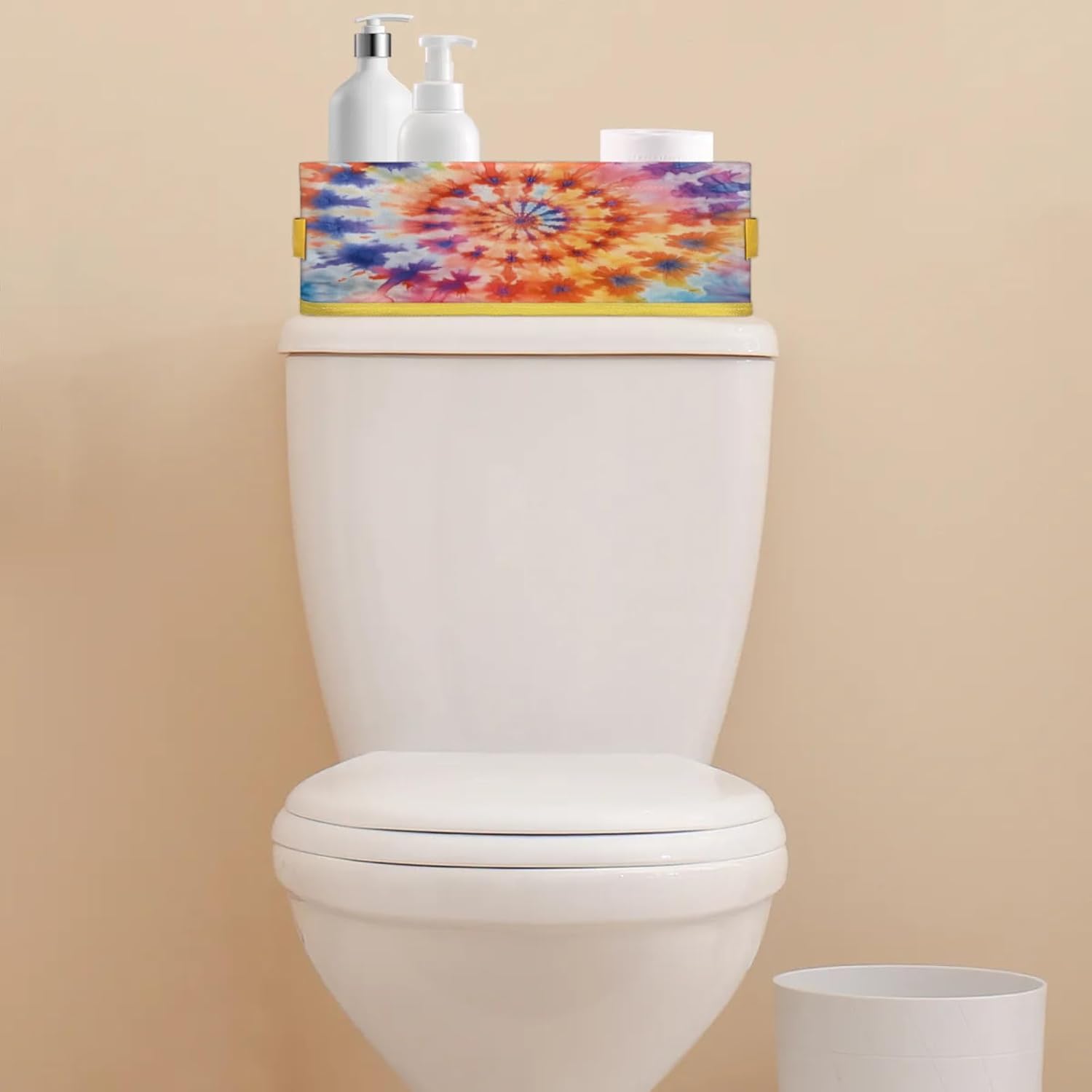 Snatocys Tie Dye Toilet Paper Basket with Handles