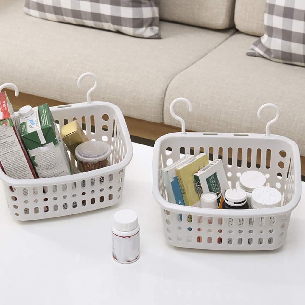 Durable Plastic Wall Mount Storage Basket for Home Kitchen Bathroom