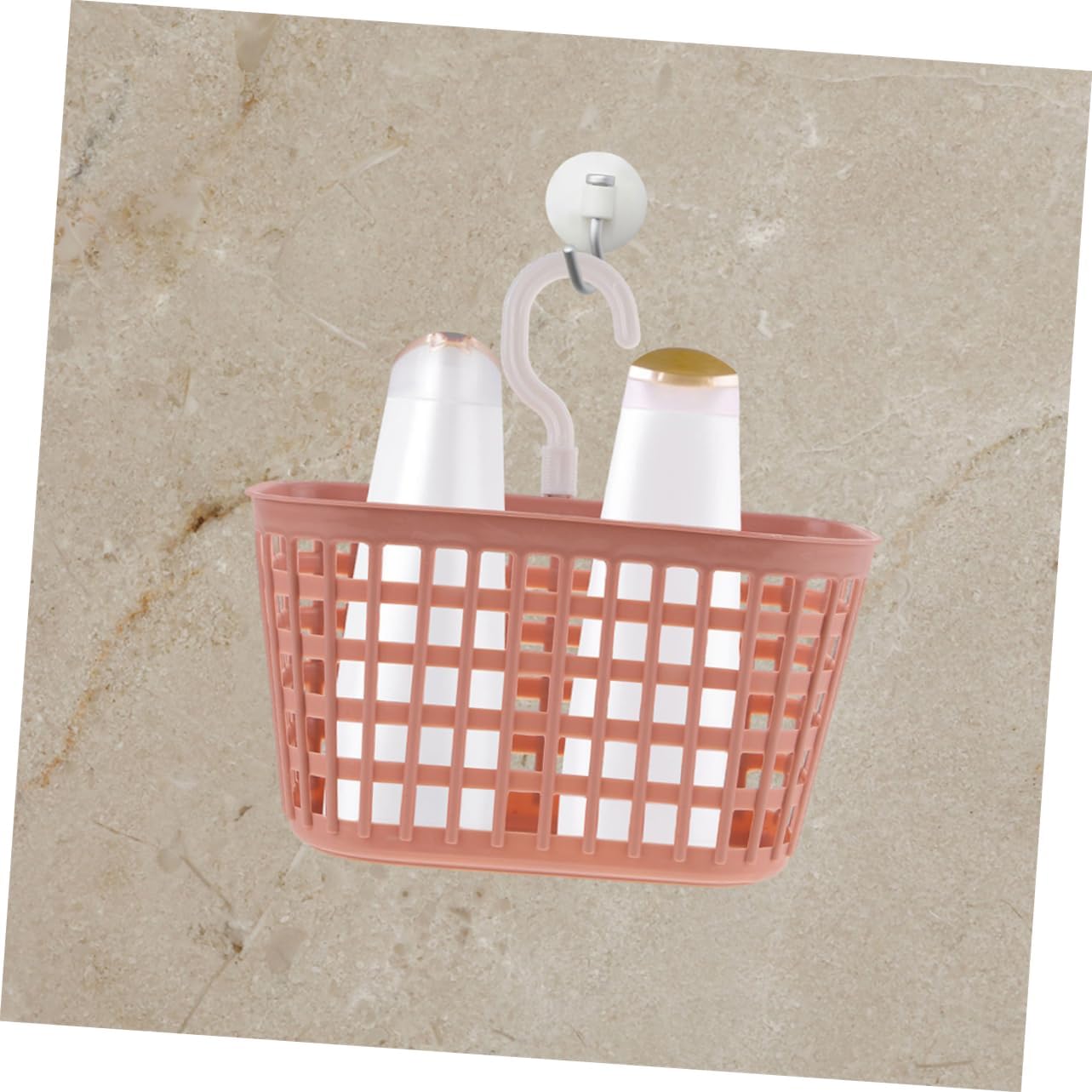 SOLUSTRE 2pcs Wall Mounted Plastic Shower Basket